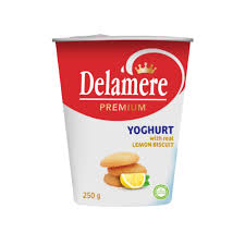 Delamere Premium Real Lemon Biscuit Yoghurt 250ml